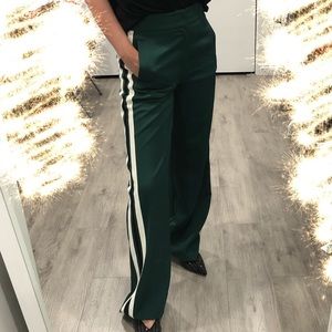 Side Stripe Wide Leg Dress Pants